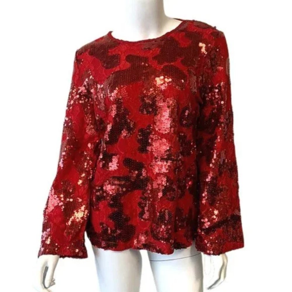 LaBellum Hillary Scott Sequin Bell Sleeve 🌻